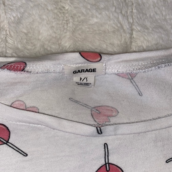 Garage - Lollipop Cropped Lounge Tee - Picture 2 of 4